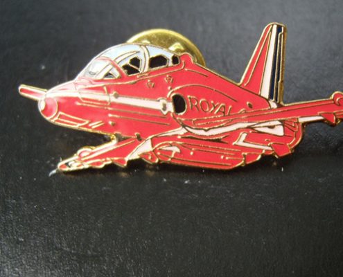 Red Arrows Hawk Side View Banking Pin Badge