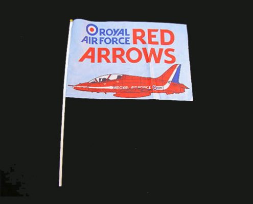 Red Arrows Hand Held Flag