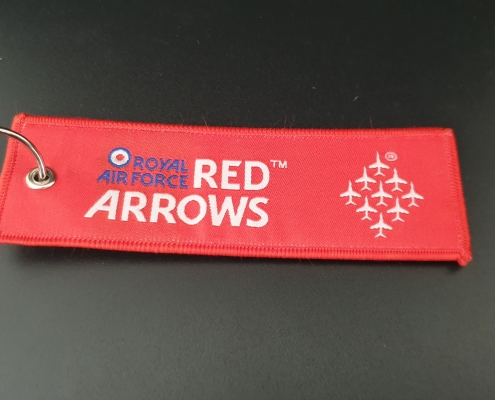 Red Arrows Embroidered Remove Before Flight Keyring
