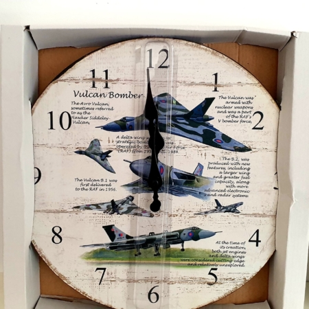 Vulcan Bomber Wooden Wall Clock