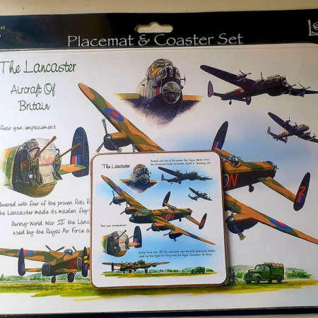 Lancaster Bomber Placemat & Coaster Set