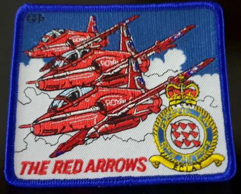 RAF Red Arrows 3 Plane & Crest Embrodered Patch