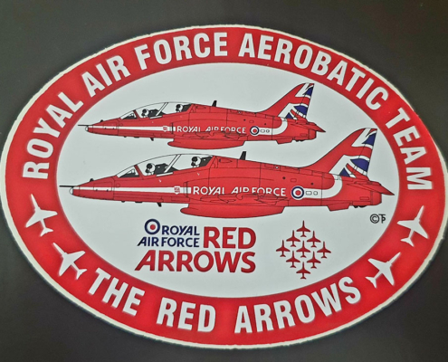 Red Arrows Synchro Pair Vinyl Car Sticker