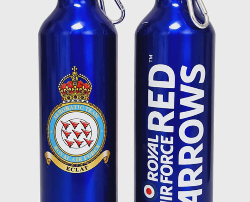 Aluminium Red Arrows Logo and Crest Drinks Bottle (Blue)