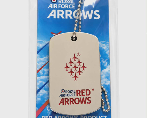 Red Arrows Diamond 9 and Logo Dogtag Necklace Chain