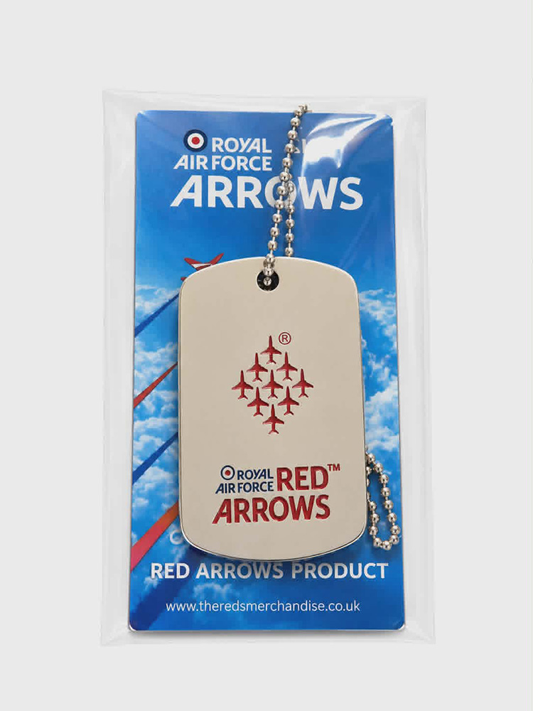 Red Arrows Diamond 9 and Logo Dogtag Necklace Chain
