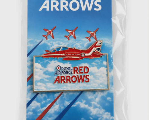 Red Arrows Hawk over Logo Pin Badge