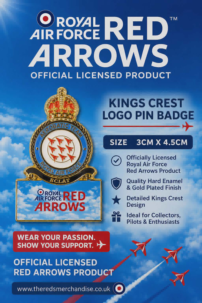 Red Arrows Kings Crest Eclat Pin Badge