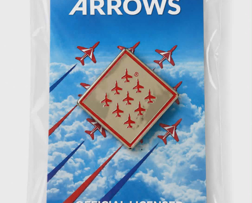 Red Arrows Stainless Steel Diamond 9 Pin Badge